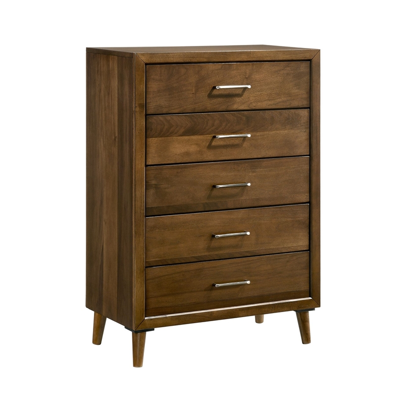 Picket House Furnishings Zuma Queen 5PC Bedroom Set in Walnut