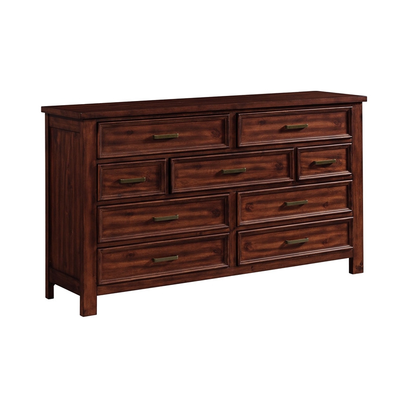Picket House Furnishings Damen King Storage 4PC Bedroom Set in Rich Cherry