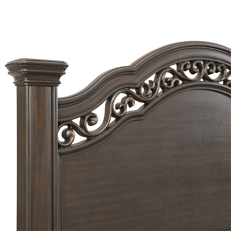 Picket House Furnishings Rosalinda Queen 3PC Bedroom Set in Mahogany