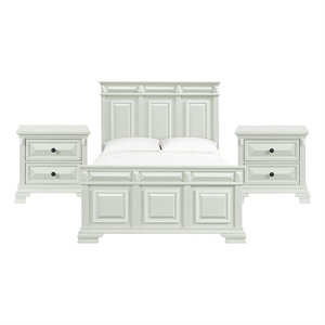 Picket House Furnishings Sumner Queen 3PC Bedroom Set in Antique White
