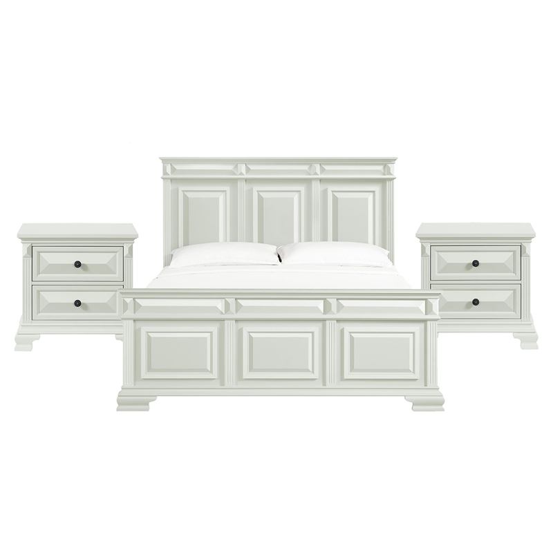 Picket House Furnishings Sumner King 3PC Bedroom Set in Antique White