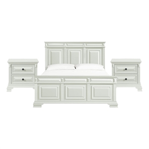 Picket House Furnishings Sumner King 3PC Bedroom Set in Antique White