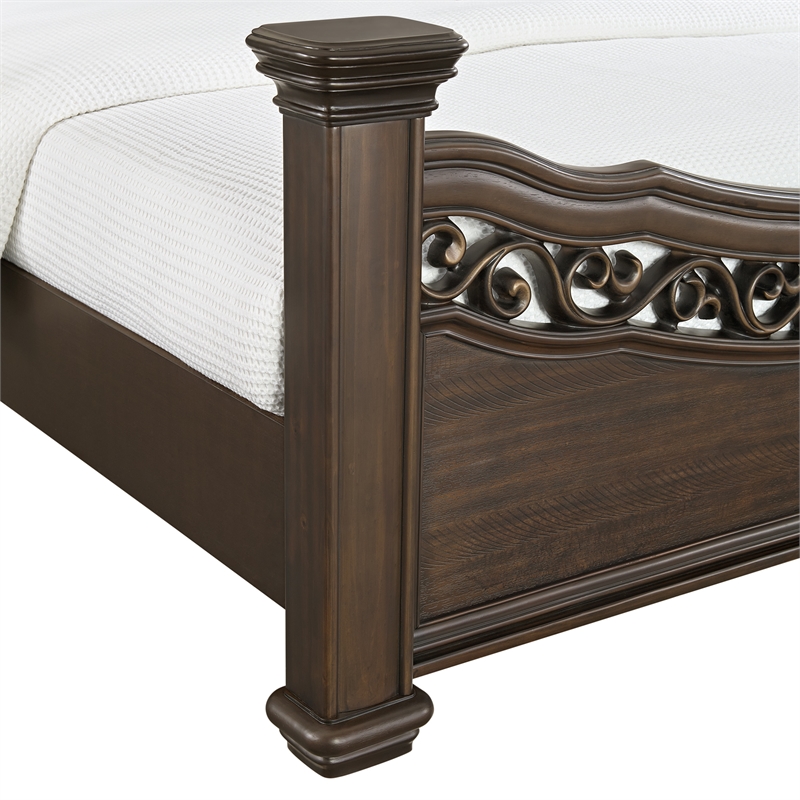 Picket House Furnishings Rosalinda King 3PC Bedroom Set in Mahogany