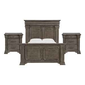 Picket House Furnishings Paterson Queen 3PC Bedroom Set in Grey