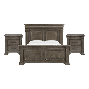 Picket House Furnishings Paterson King 3PC Bedroom Set in Grey