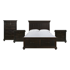 Picket House Furnishings Brooks Queen Platform Storage 4PC Bedroom Set