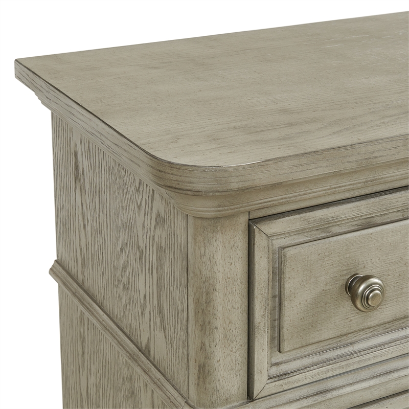 Picket House Furnishings Emiko King 4PC Bedroom Set in Light Grey