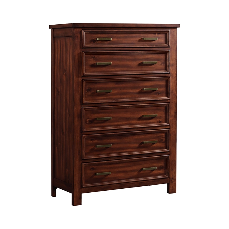 Picket House Furnishings Damen King Storage 4PC Bedroom Set in Rich Cherry