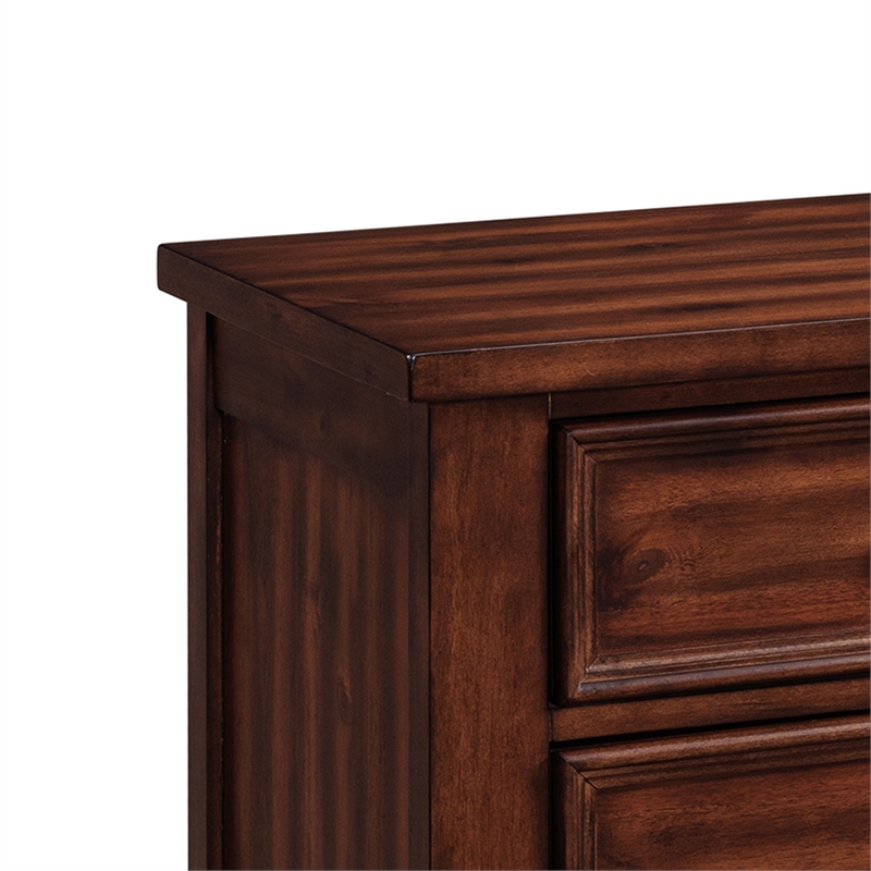 Picket House Furnishings Damen King Storage 4PC Bedroom Set in Rich Cherry