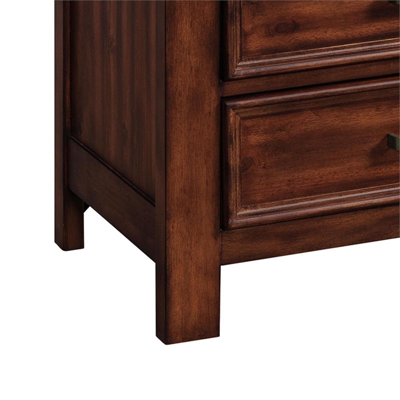 Picket House Furnishings Damen King Storage 4PC Bedroom Set in Rich Cherry