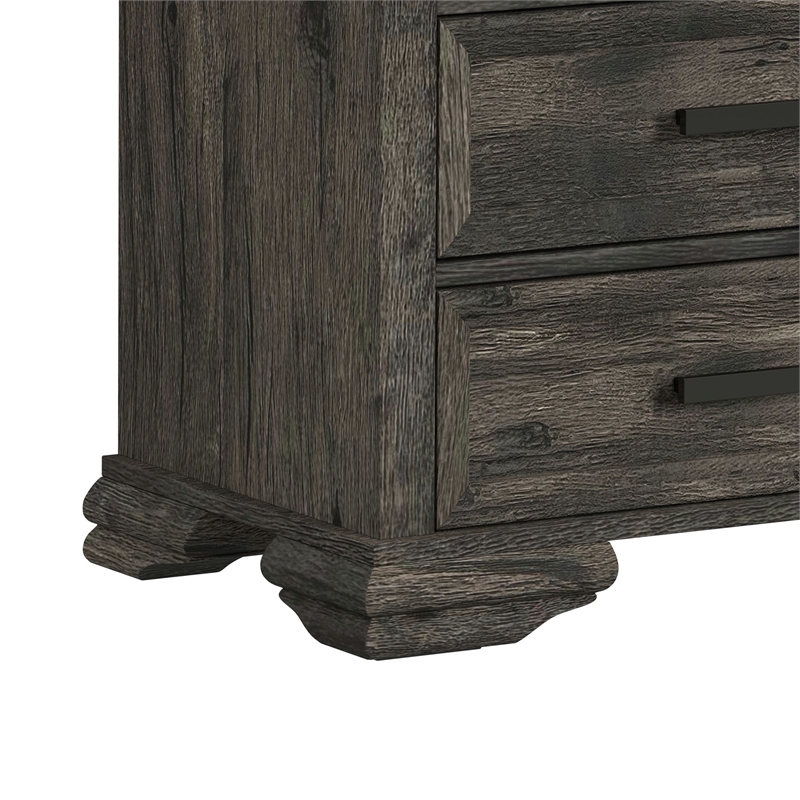 Picket House Furnishings Hyde 3PC Entertainment Unit With 71'' TV Console in Charcoal