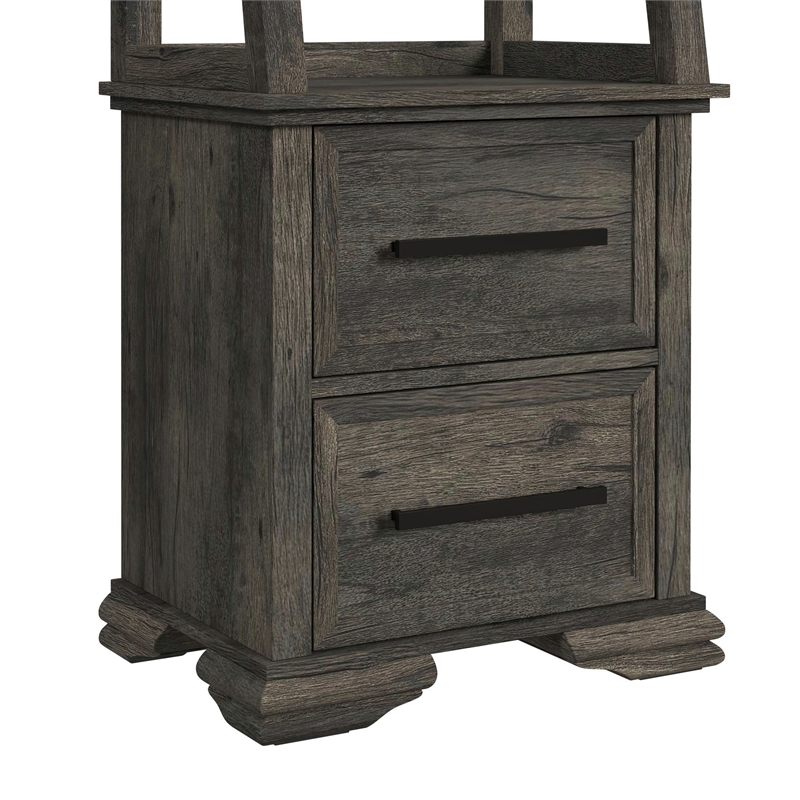Picket House Furnishings Hyde 3PC Entertainment Unit With 71'' TV Console in Charcoal