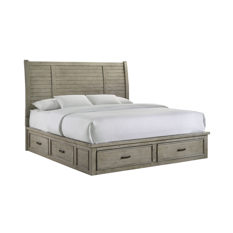Picket House Furnishings Damen King Storage 3PC Bedroom Set in Drift Grey