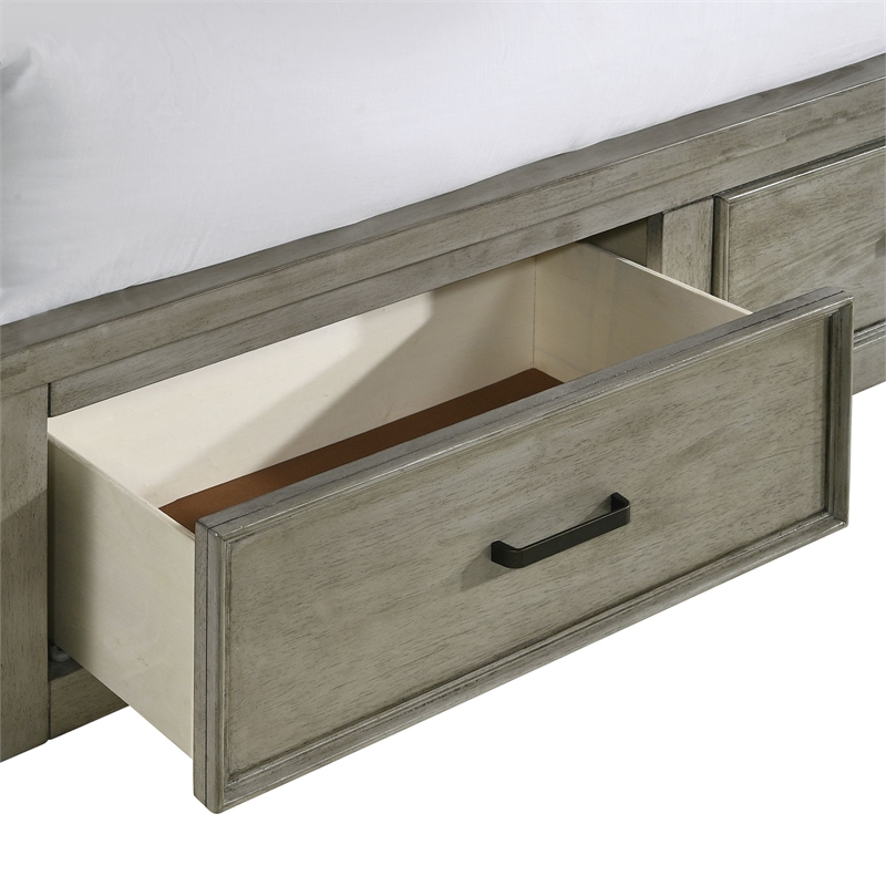 Picket House Furnishings Damen King Storage 3PC Bedroom Set in Drift Grey