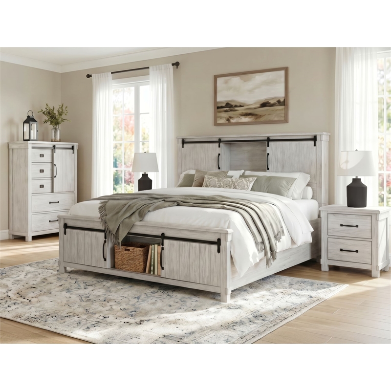 Picket House Furnishings Jack King Platform Storage 4PC Bedroom Set