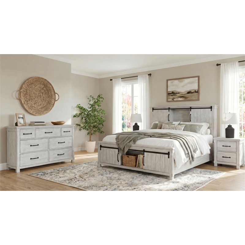 Picket House Furnishings Jack Queen Platform Storage 4PC Bedroom Set