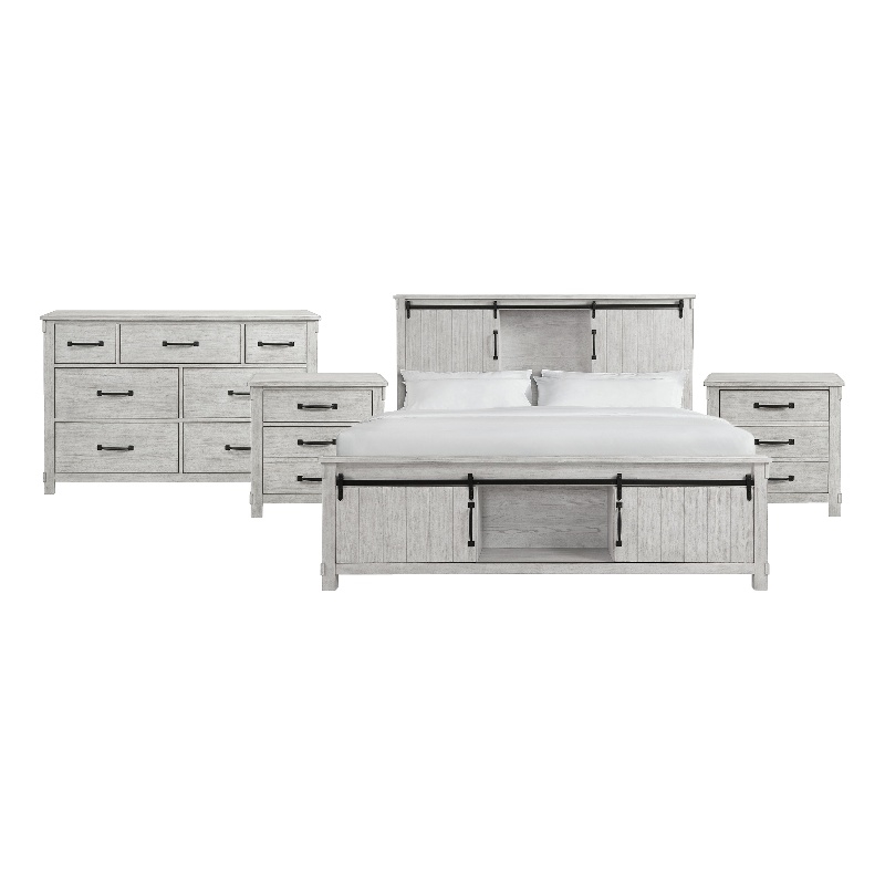 Picket House Furnishings Jack King Platform Storage 4PC Bedroom Set