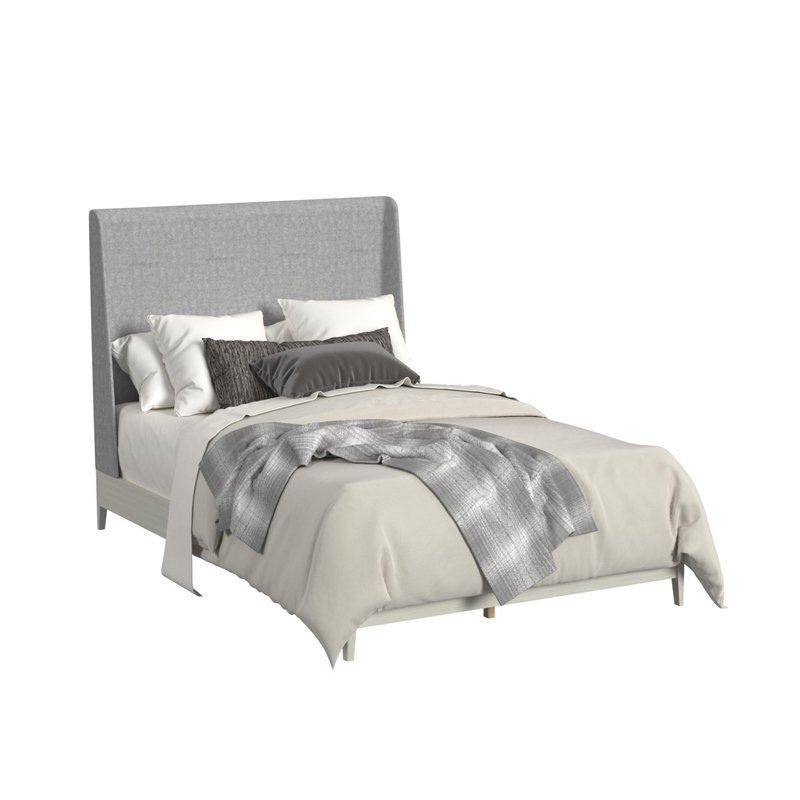Picket House Furnishings Clare Queen Uph 4PC Bedroom Set in Almond