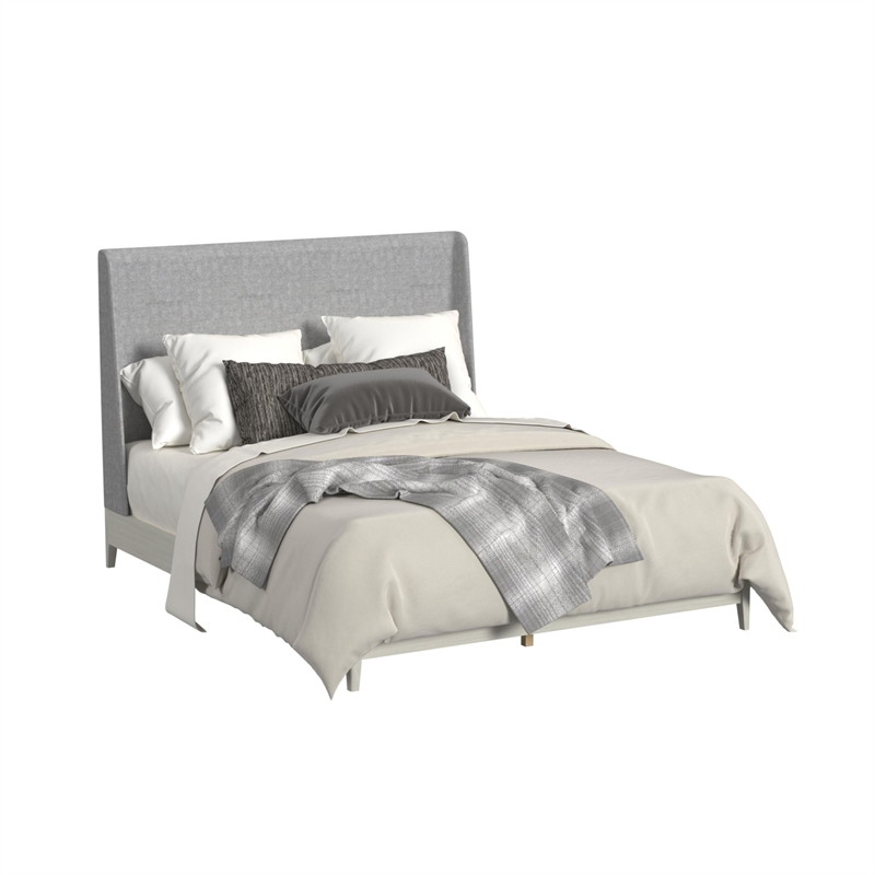 Picket House Furnishings Clare King Uph 4PC Bedroom Set in Almond