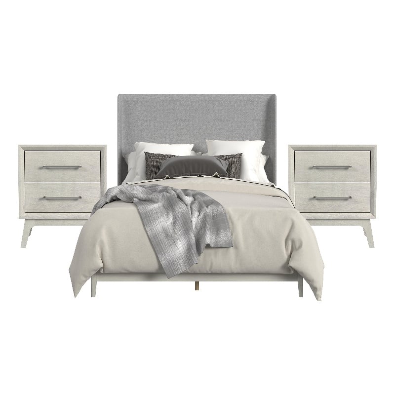 Picket House Furnishings Clare Full Uph 3PC Bedroom Set in Almond