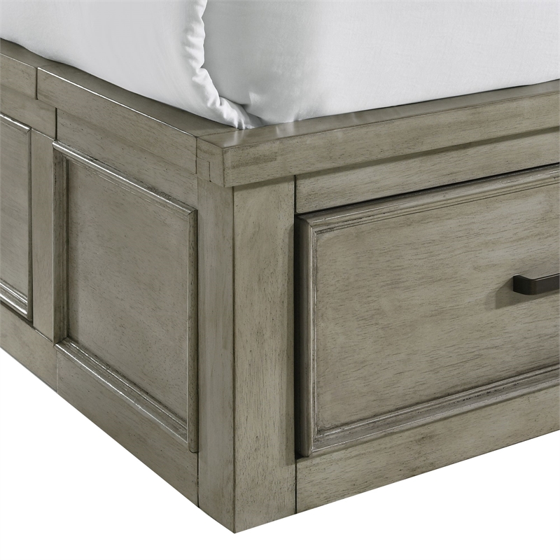 Picket House Furnishings Damen King Storage 5PC Bedroom Set in Drift Grey