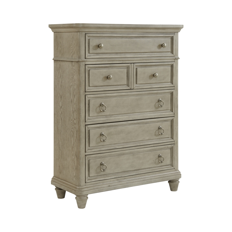 Picket House Furnishings Emiko Queen 4PC Bedroom Set in Light Grey