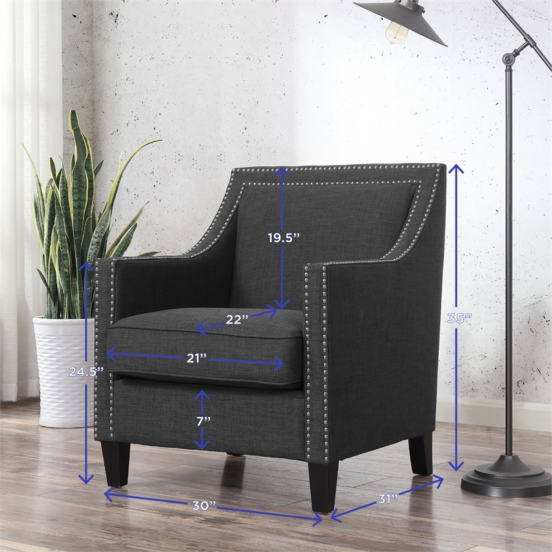 Picket House Furnishings Erica Chair in Charcoal Gray