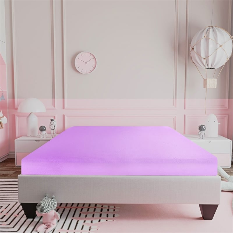 Primo International Doze 6in Polyurethane Full Mattress in Pink