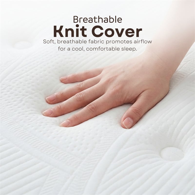 Primo International Equilibria 12in Polyurethane King Mattress in White