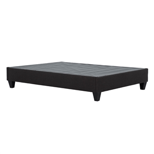 Primo International Carter King Fabric Upholstered Platform Bed Frame in Gray