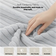 Cocoon Gray Oversized Fabric Cuddler Chaise with Cupholder and USB Ports