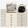 Cocoon Gray Oversized Fabric Cuddler Chaise with Cupholder and USB Ports