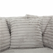 Cocoon Gray Oversized Fabric Cuddler Chaise with Cupholder and USB Ports