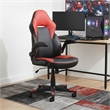 Sealy Gamer 115 Black/Red Faux Leather Office Chair with Fabric Upholstery