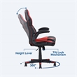 Sealy Gamer 115 Black/Red Faux Leather Office Chair with Fabric Upholstery