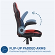 Sealy Gamer 115 Black/Red Faux Leather Office Chair with Fabric Upholstery
