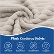 Sealy Redd Taupe Corduroy Memory Foam Bean Bag Sofa with Shredded Foam