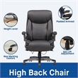 Sealy Ryder Gray Bonded Leather Office Chair with Plywood Frame & Flip Arms