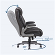 Sealy Ryder Gray Bonded Leather Office Chair with Plywood Frame & Flip Arms