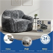 Sealy Tore Blue Faux Fur Bean Bag with Shredded Foam for Ultimate Comfort
