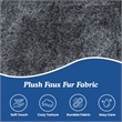 Sealy Tore Blue Faux Fur Bean Bag with Shredded Foam for Ultimate Comfort