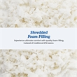 Sealy Tore Blue Faux Fur Bean Bag with Shredded Foam for Ultimate Comfort