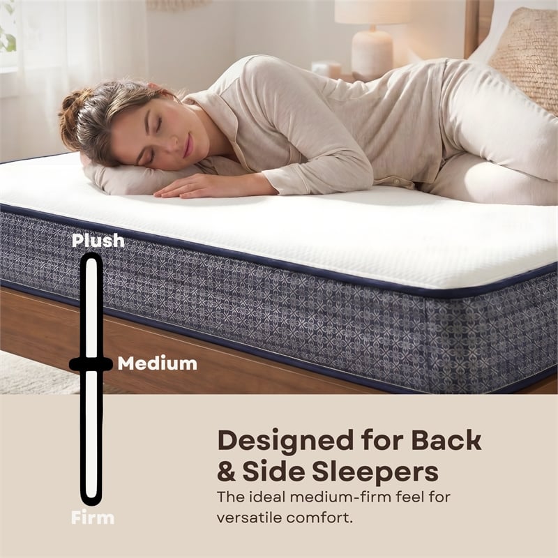 Polar Queen Hybrid 10 inch Gel Memory Foam Hybrid Mattress