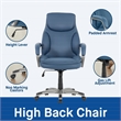Sealy Palisade Blue Faux Leather Office Chair