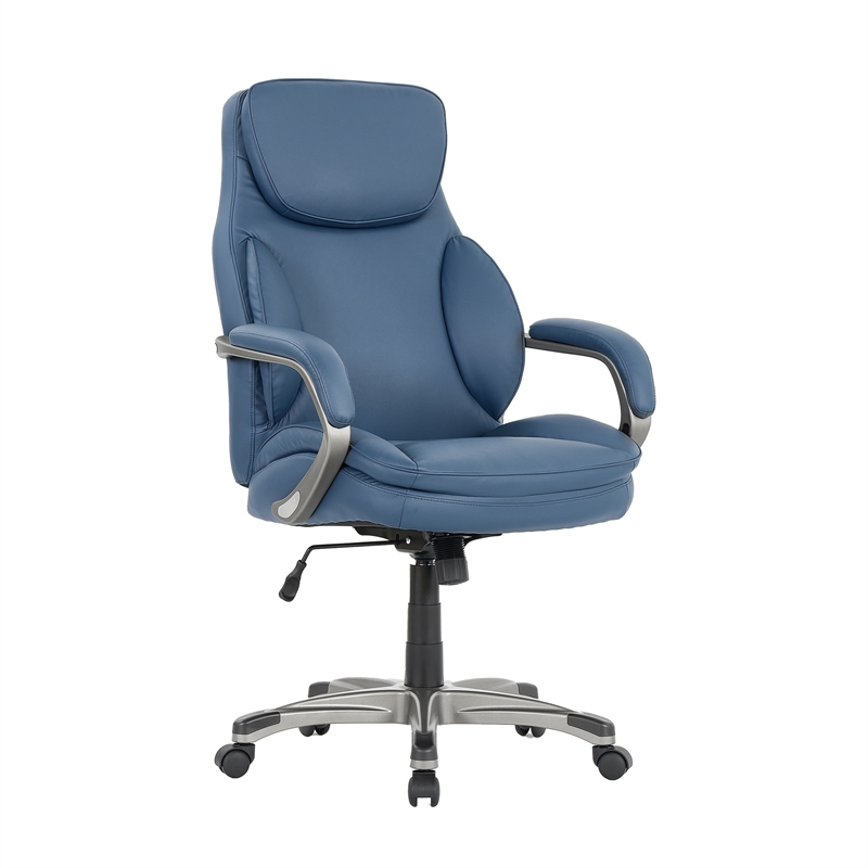Sealy Palisade Blue Faux Leather Office Chair