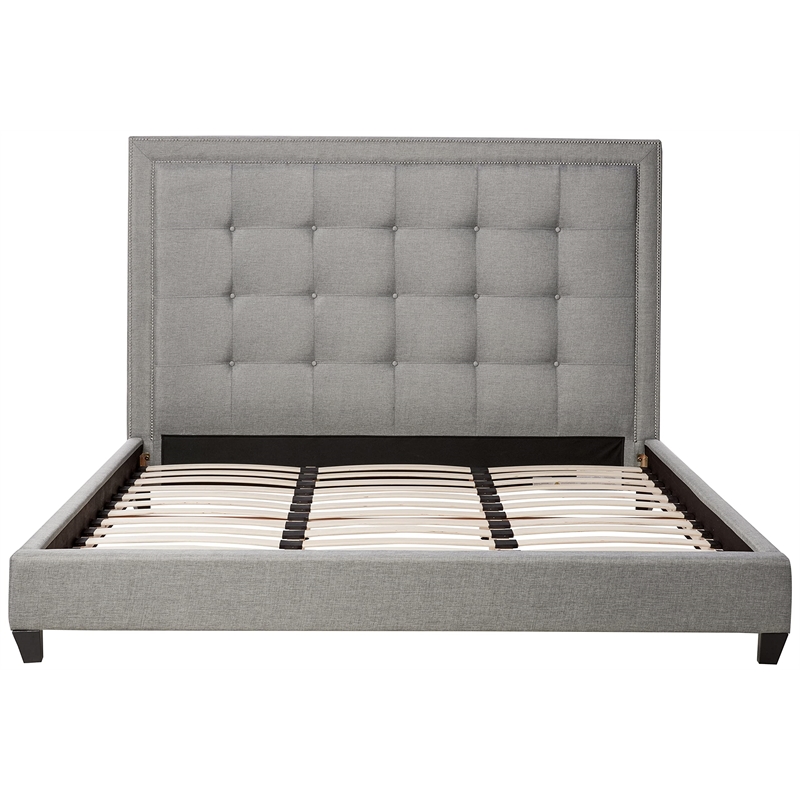 Hirst King Platform Bed in Gray