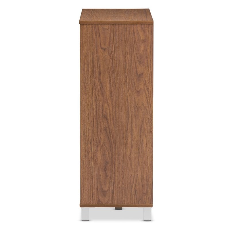 Shirley 2-Door Shoe Cabinet in Walnut