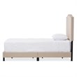 Benjamin Linen Twin Bed in Beige