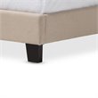 Benjamin Linen Twin Bed in Beige