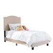 Benjamin Linen Twin Bed in Beige